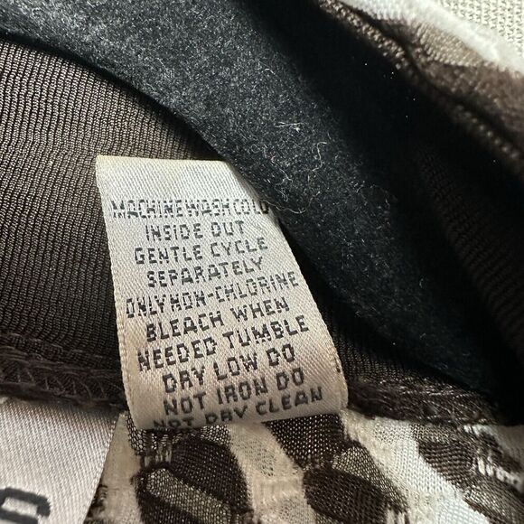 2/$30 Chicos Full Zip Track Jacket Size 2 L Zebra Print Semi Sheer Boho Stretch - Picture 7 of 12